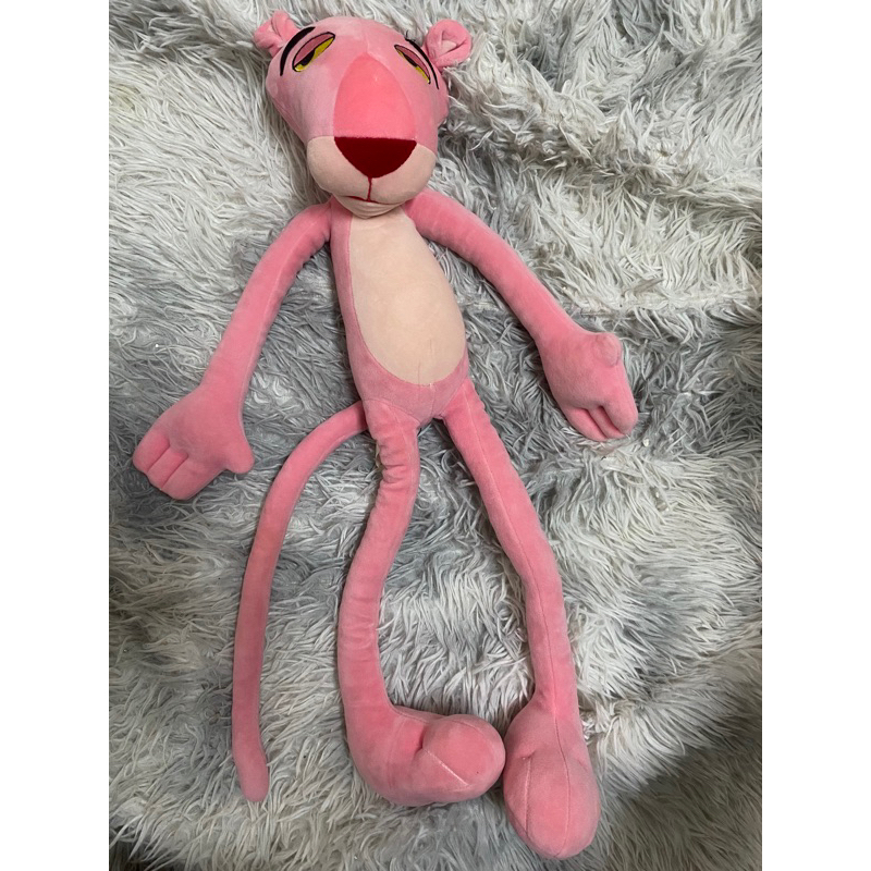 pink panther ตุ๊กตา พิงค์แพทเตอร์ สูง 24” ของแท้ Miniso japan ปี 2017 เนื้อกำมะหยี่ นุ่มนิ่ม ของหายา