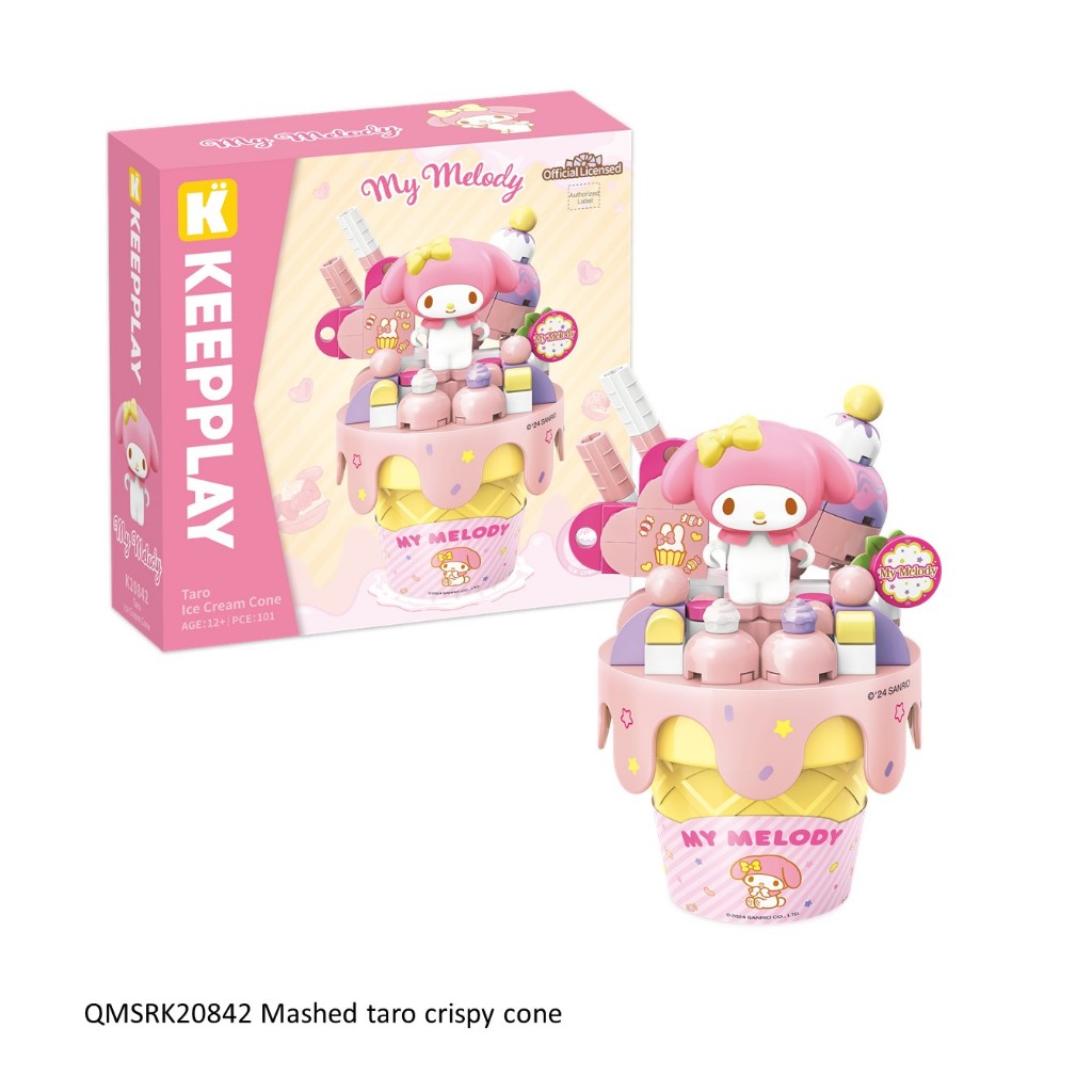 Keeppley (คีปเพลย์) บริคตัวต่อ Sanrio Mymelody Mashed taro crispy cone รหัส QMSRK20842