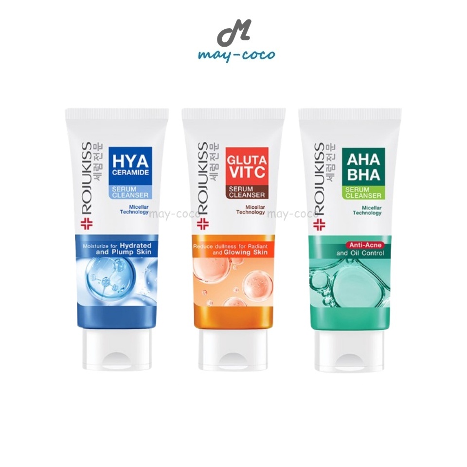 ถูก/แท้/มีไลฟ์ เจลล้างหน้า Rojukiss Serum Cleanser ล้างเครื่องสำอาง ล้างหน้า ทำความสะอาดหน้า อ่อนโยน กระจ่างใส ชุ่มชื้น