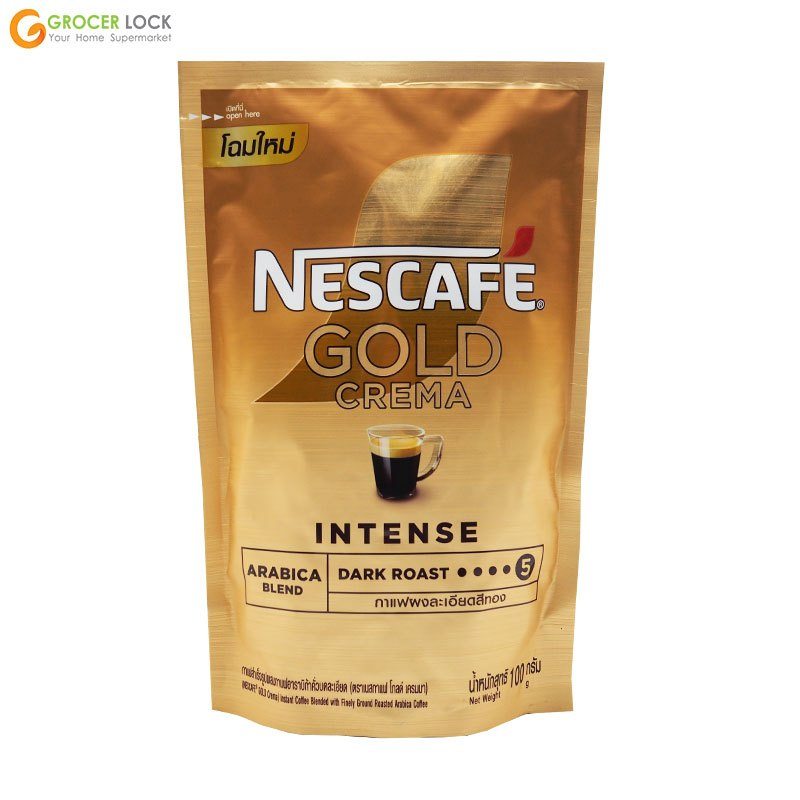 เนสกาแฟ โกลด์ เครมมา กาแฟผงละเอียดสีทอง 100 กรัม