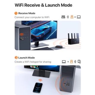 Tenda W311MI AX300 WiFi6 รับสัญญาณ Wi-fi Card USB wifi Adapter สําหรับ PC แล็ปท็อป 2.4Ghz