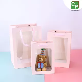 ถุงกระดาษ แบบมีหน้าต่างใส (สินค้าจำหน่ายเป็นใบ)