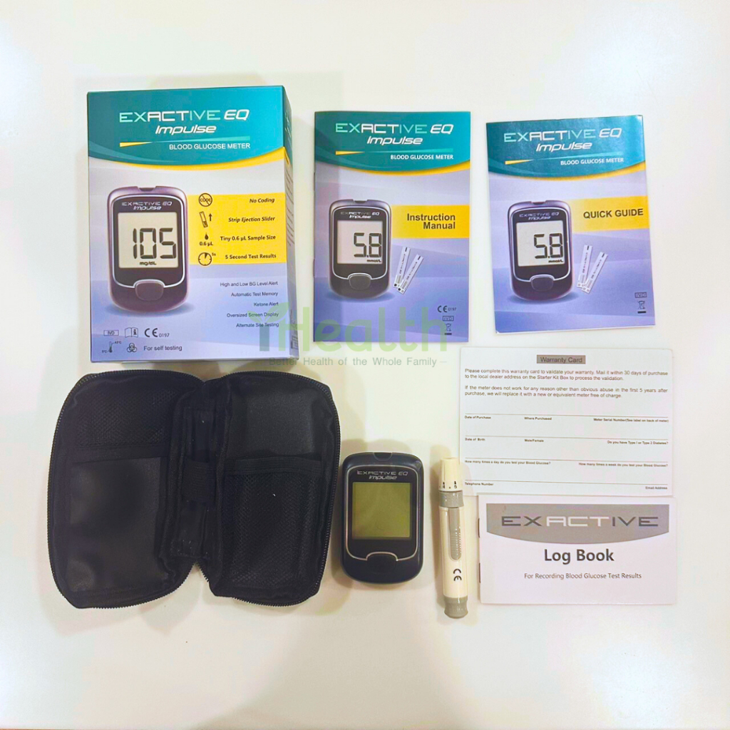 🔥เฉพาะเครื่องตรวจน้ำตาลในเลือด Exactive EQ Impulse Blood Glucose Meter เครื่องตรวจน้ำตาล