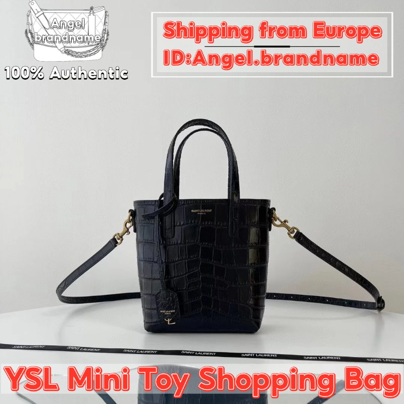 Shopee ถูกที่สุด ถุงของแท้ Saint Laurent/YSL Mini Toy Shopping Bag กระเป๋าสะพายไหล่ ยอดฮิต ขายดีสุดๆๆ