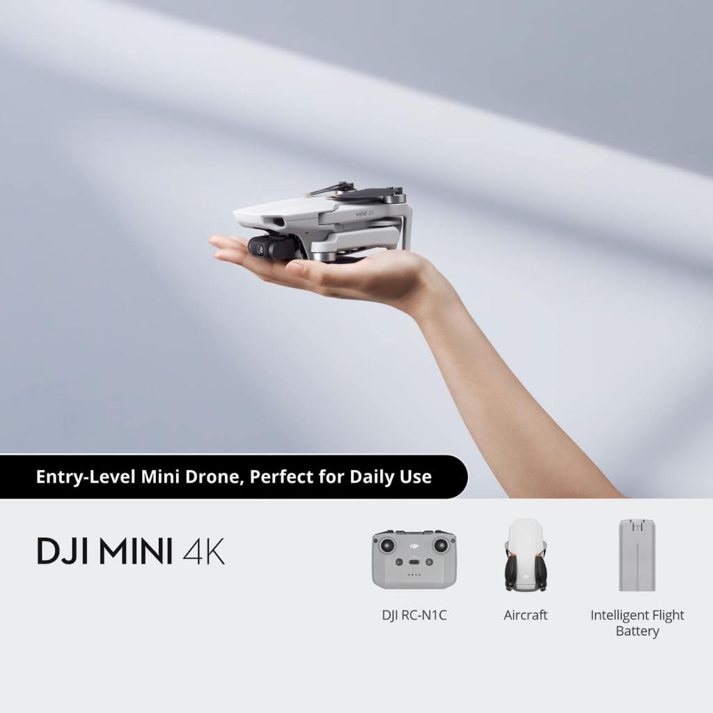 [พร้อมส่ง] DJI Mini 4K - Camera Drone | โดรนขนาดเล็ก | ความคมชัดระดับ HD | ไซส์มินิ | ระยะส่งสัญญาณไกล 10 กม.