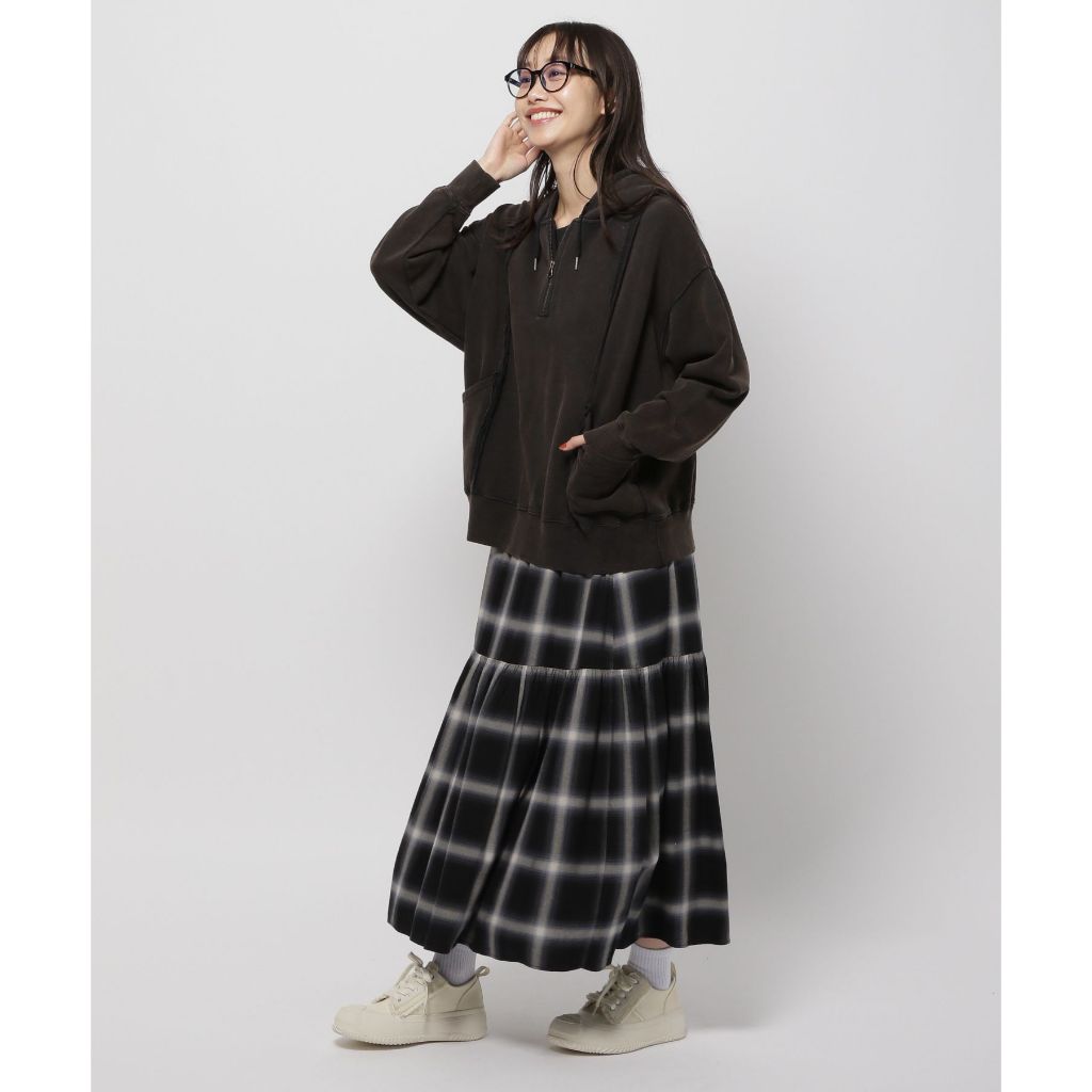 niko andd ... Ombre Check Tiered Skirt