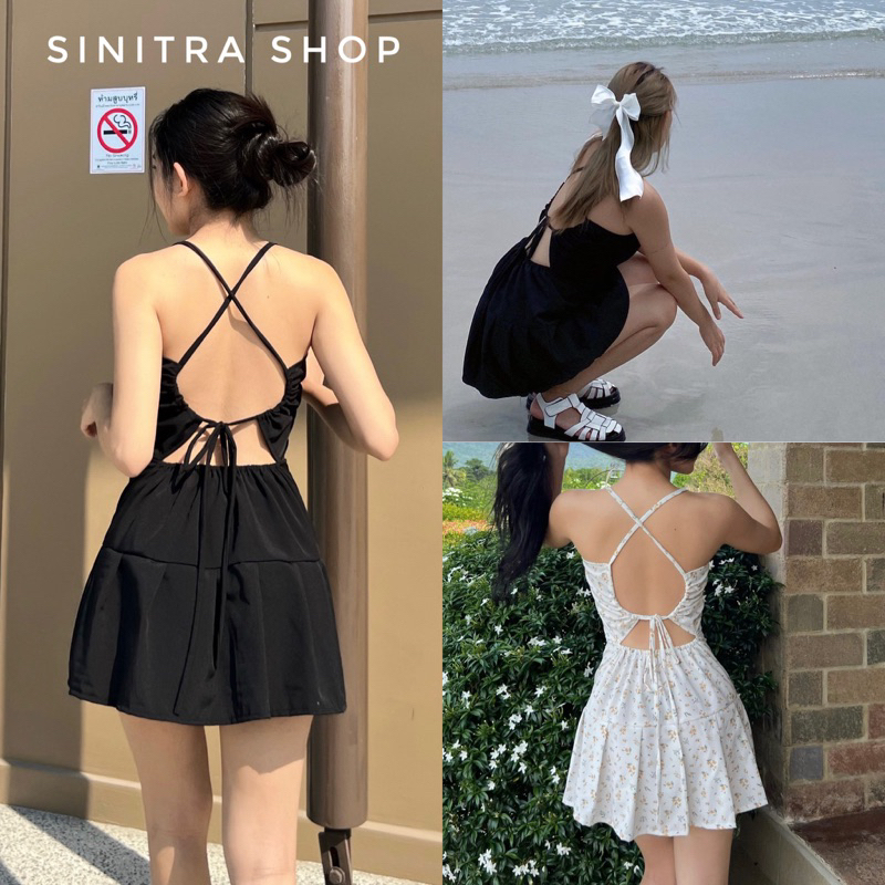 Havana Dress เดรสชายระบายโชว์หลัง Sinitra Shop