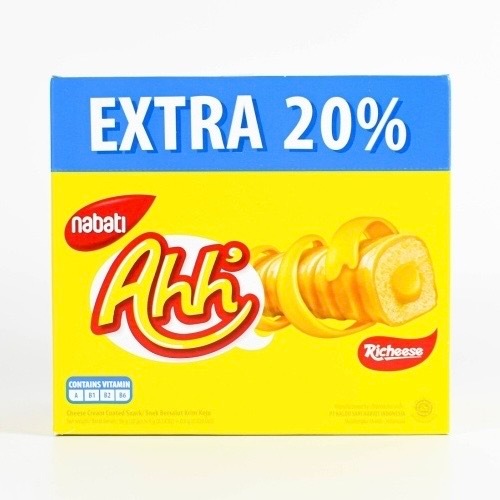 🧀 Nabati Richeese Ahh [Extra 20%] 96g อ๊ะห์ ข้าวโพดอบกรอบเคลือบและสอดไส้ชีส