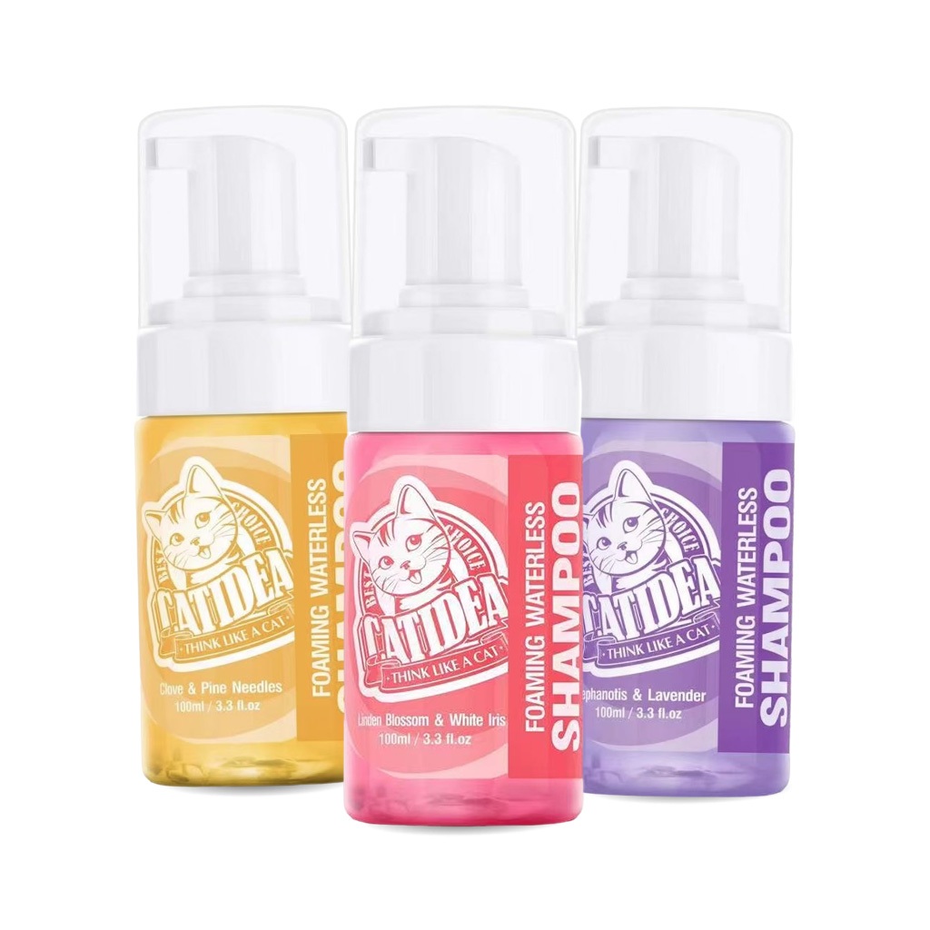 Catidea โฟมอาบแห้ง Foaming Waterless Shampoo สูตรไม่ต้องล้างออก ขนาด 100 ml.
