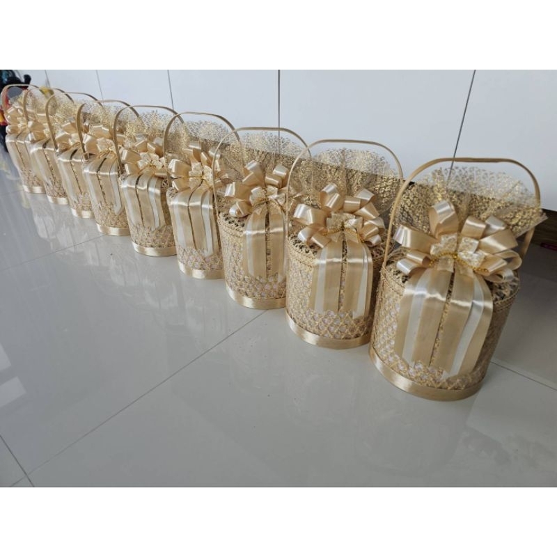 สังฆทานถวายพระ ปิ่นโตกลม7" หุ้มดิ้น