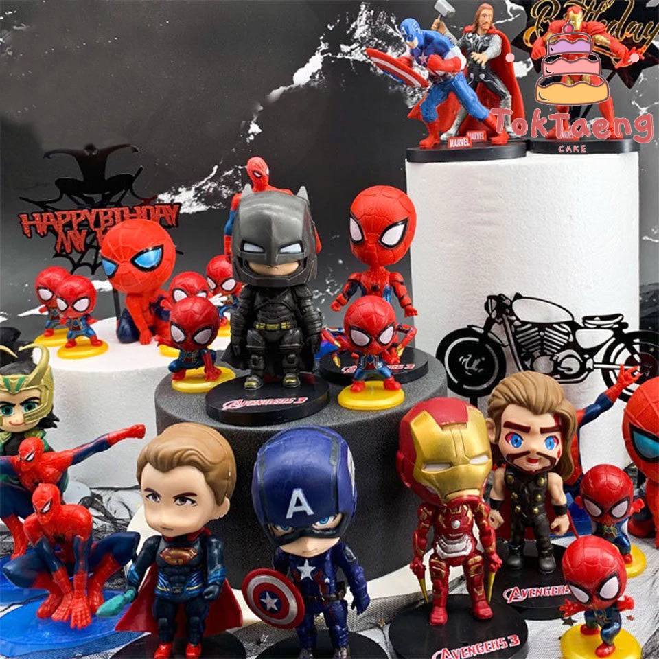 โมเดลซุปเปอร์ฮีโร่ อเวนเจอร์ Avenger สไปเดอร์แมน spiderman แต่งเค้ก