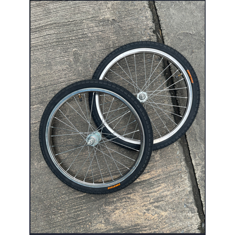 [รวมยางนอก+ยางใน] ล้อจักรยาน (แบบหนา) ล้อเหล็ก  ขนาด16x1.75/ 20x1.75 /24x1.75