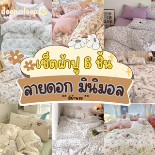 ชุดผ้าปูที่นอนลายมินิมอล ครบเซ็ต 6ชิ้น 🌼