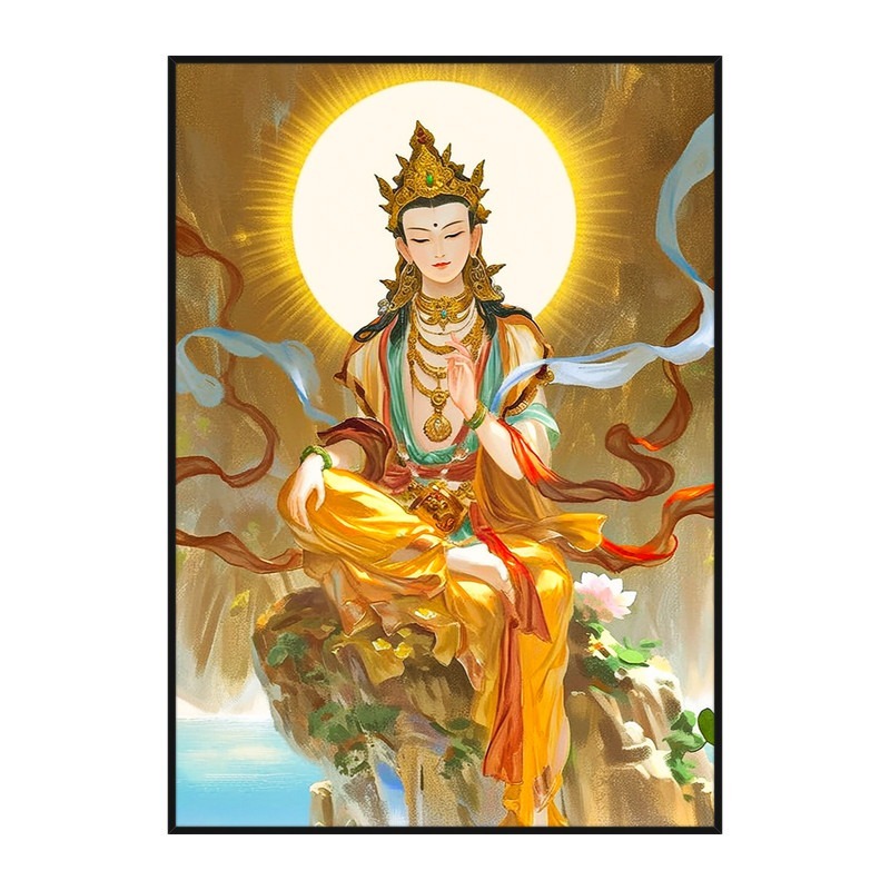 Diamond Painting 5D DIY เจ้าแม่กวนอิม เทพ ศาสนา ครอสติสคริสตัล 5 มิติ ปักครอสติส ภาพติดเพชร 30×40 cm ราคา ถูกที่สุด ดีลบีเคเค แกลเลอรีภาพที่ 2