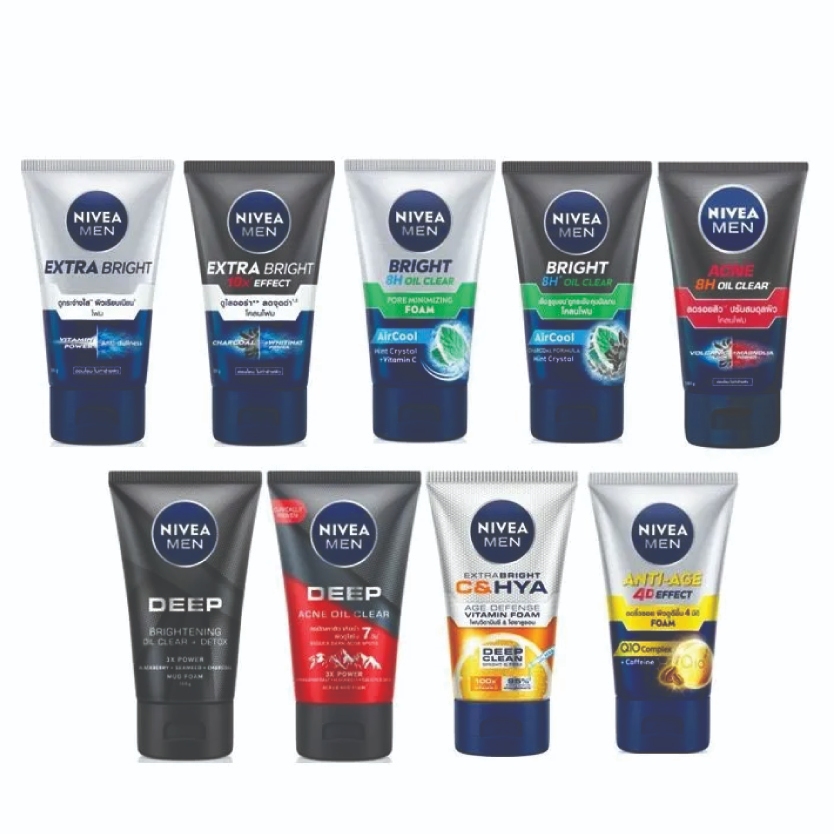 โฟมล้างหน้า นีเวีย เมน สำหรีบผู้ชาย nivea man foam ทุกสูตร 100 ml