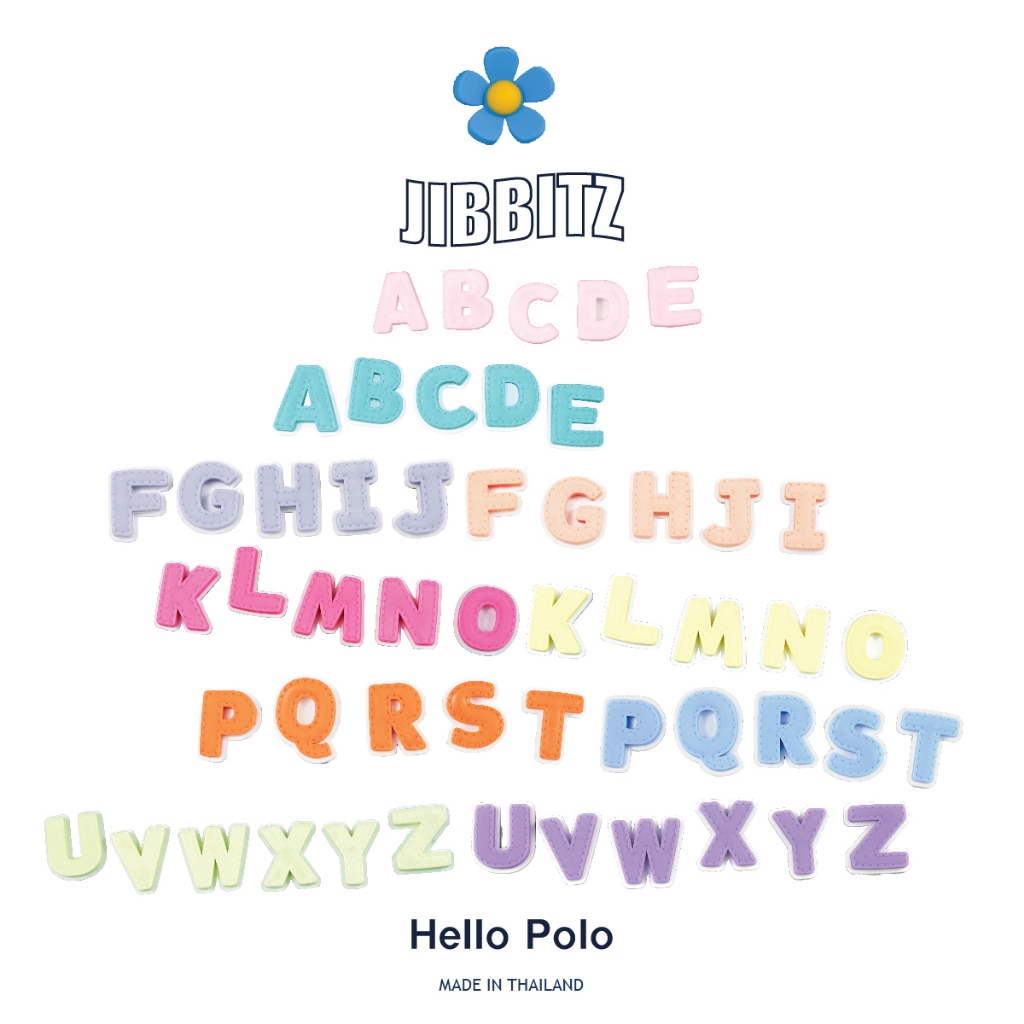 Hello Polo ตัวการ์ตูนติดกระเป๋า ตัวอักษร A-Z มีหลายแบบให้เลือก  อุปกรณ์ตกแต่งกระเป๋า DIY ถอดออกได้ (ราคาต่อ 1 ชิ้น)