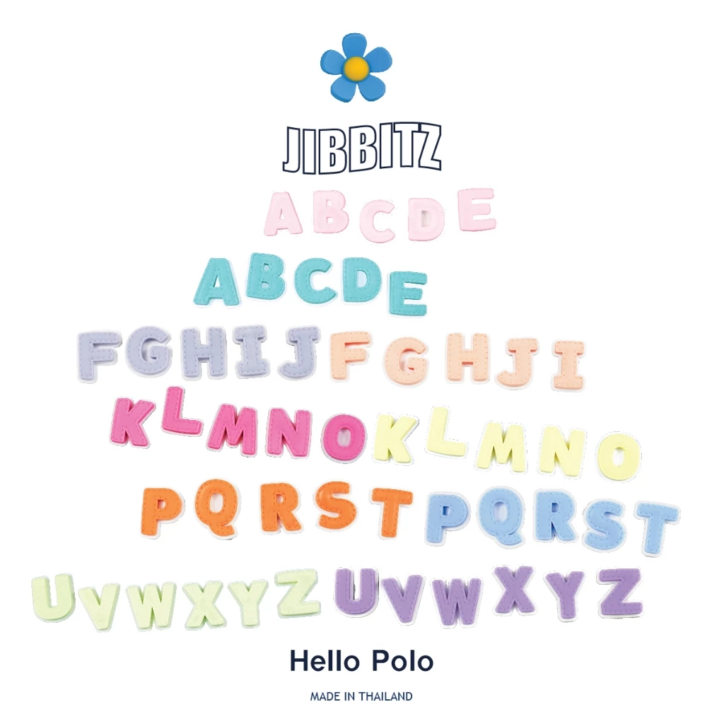Hello Polo ตัวการ์ตูนติดกระเป๋า ตัวอักษร A-Z มีหลายแบบให้เลือก อุปกรณ์ตกแต่งกระเป๋า DIY ถอดออกได้ (ราคาต่อ 1 ชิ้น)