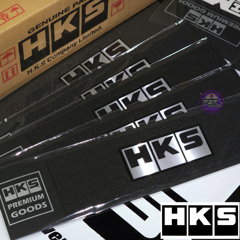 🎌แท้🎌 เพลทโลโก้ HKS EMBLEM SILVER สินค้าแท้ นำเข้าจากประเทศญี่ปุ่น