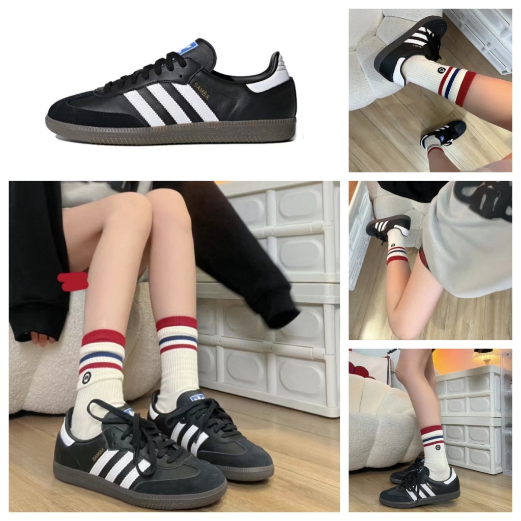 （ของแท้ 100 %）adidas originals Samba OG B75807/B75806/ID0478/IG1024/IG1025/GY4344/GY6612/ID2055