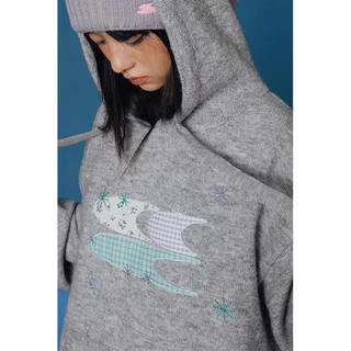 CryingCenter เสื้อสเวตเตอร์/เสื้อฮู้ดดี้ Patchwork Hoodie Sweater