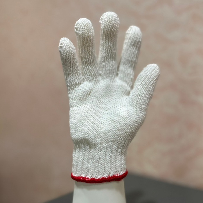 พร้อมส่ง!! ถุงมือผ้าฝ้ายเกรดA สีขาว ราคาถูก (12 คู่) ใส่ทำงาน ยกของ ก่อสร้าง พร้อมส่ง