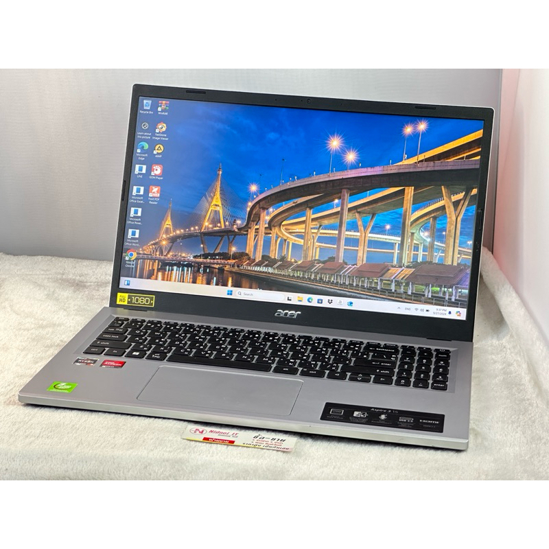 Acer Aspire 3 มีรอยมุม CPU เจนใหม่ Ram 16 GB LPDDR5 ประกัน 8 11 2025 A315-24P-R6SK (NB1426)
