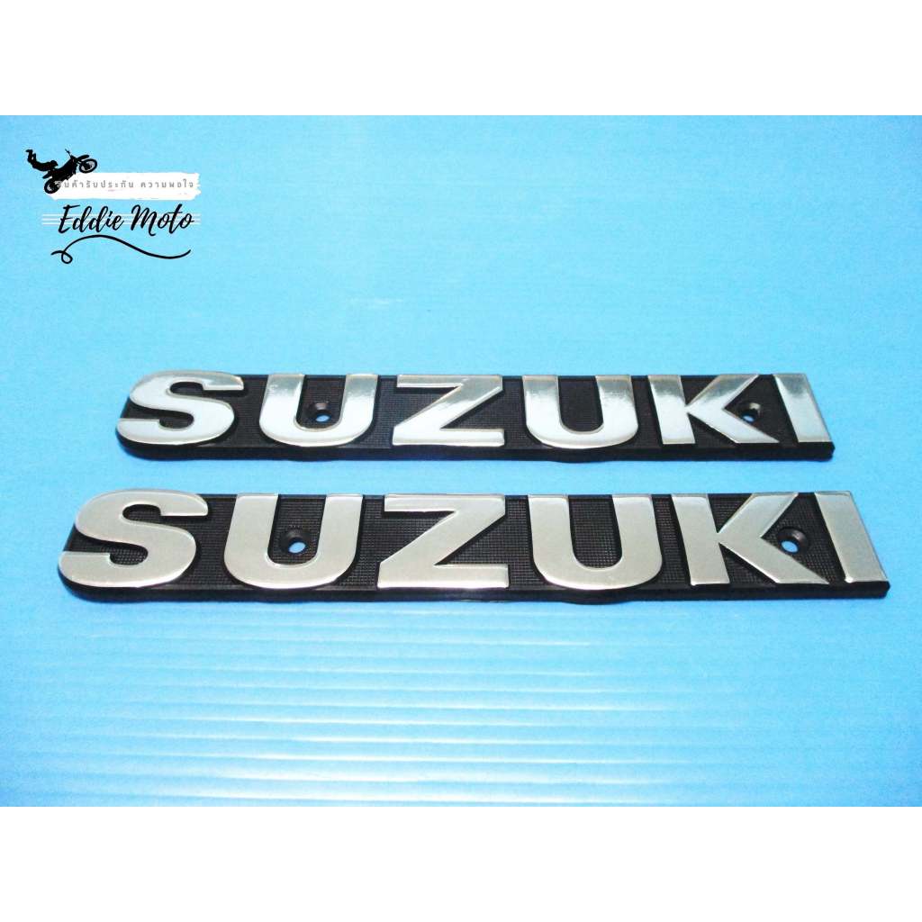 TANK EMBLEM "CHROME" Fit For SUZUKI GP100 A100 GT185 GT250 GT380 GT550 // ตราข้างถัง ชุบโครเมี่ยม