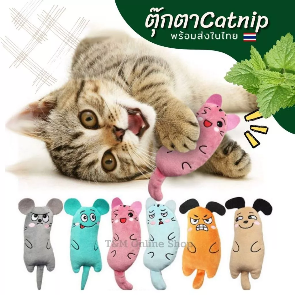 สินค้าใหม่ ตุุ๊กตาหญ้าแมว Catnip ของเล่นแมว ตุ๊กตาแมว ตุ๊กตาแคทนิป
