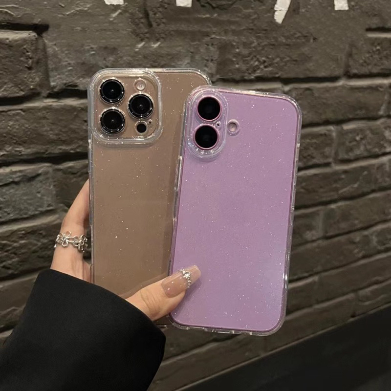 สีใสกากเพชร 17promax สำหรับรุ่นไอโฟนi16 16Pro 16Promax for iPhone16 Pro max 16plus  16 Pro max 17 17pro 17 pro max