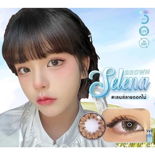 **มีค่าสายตา0.00-10.00**คอนแทคเลนส์(บิ๊กอาย) Selena/jasmine Brown / Gray (ilens) ⭐️ค่าอมน้ำ60% ลายดอกไม้สุดฮิต กรองแสงกั