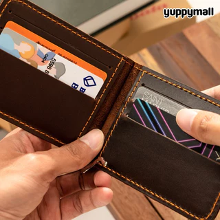 Money Clip กระเป๋าสตางค์ มันนี่คลิป หนังวัวแท้ 100% กระเป๋าใส่บัตร หนีบแบงค์ ผลิตจากโรงงานไทย