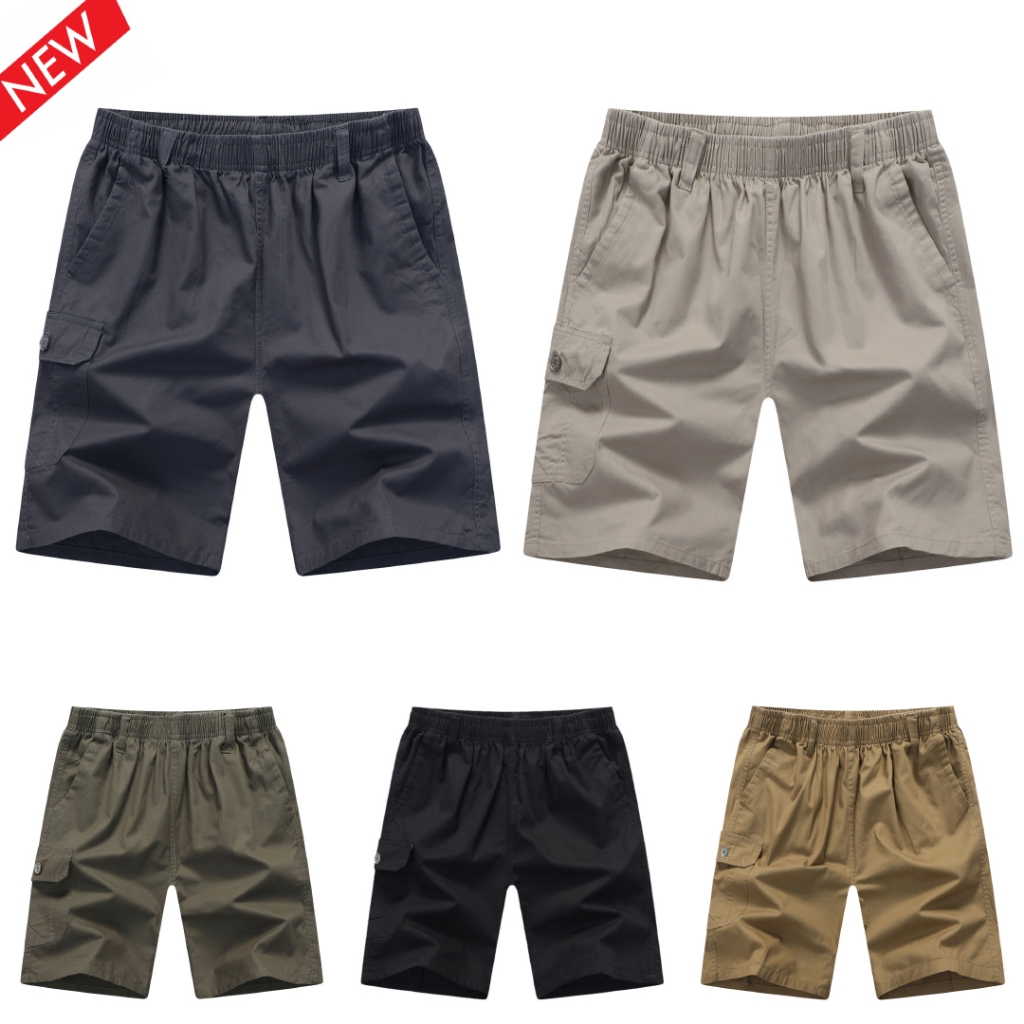 กางเกงขาสั้นผู้ชาย เนื้อผ้าดีผ้าCotton100% กางเกงลำลองไซส์ใหญ่ถึง5XL