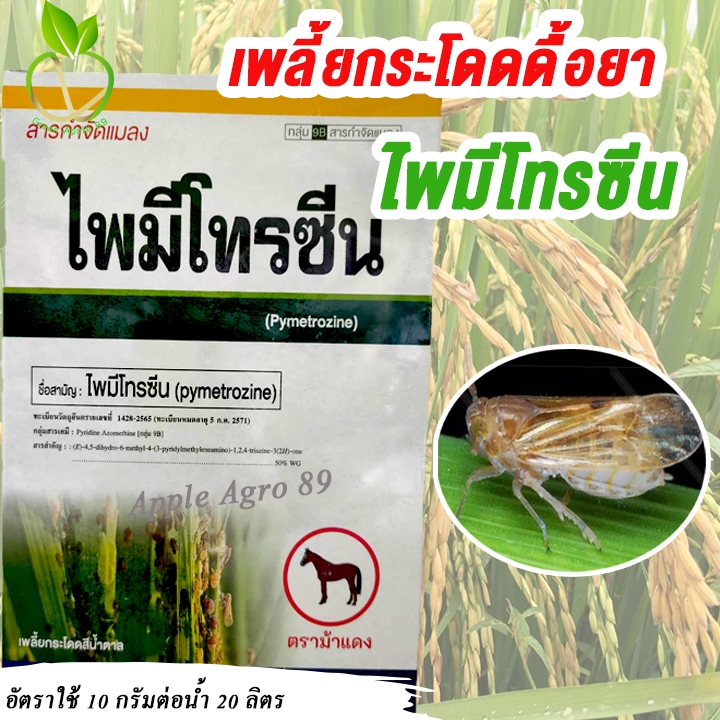 ม้าแดง ไพรมีโทรซีน ขนาด 1 กิโล ไพมีโทซีน ไพมีโทรซีน เพลี้ยกระโดด เพลนัม สารกำจัดเพลี้ยกระโดด