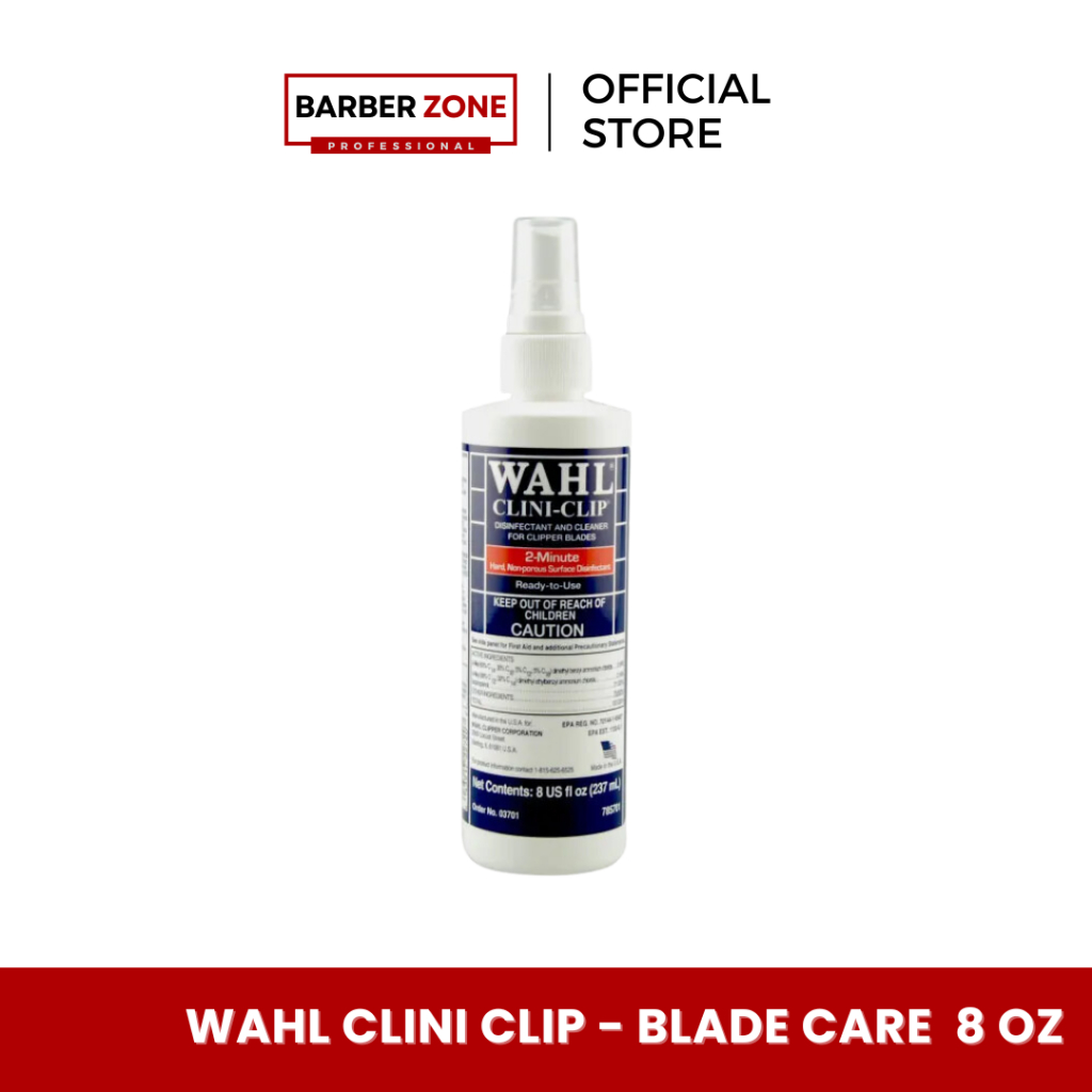 WAHL Clini-Clip 8oz | น้ำยาฆ่าเชื้อและทำความสะอาดปัตตาเลี่ยน | ของแท้ ศูนย์ไทย