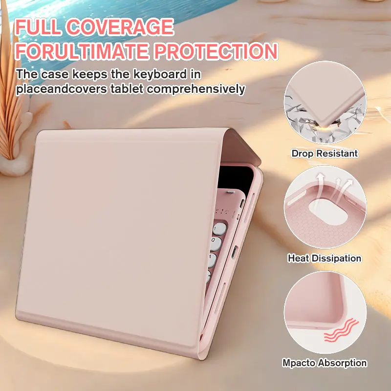 เคส iPad เคสป้องกันคีย์บอร์ด กรณีคีย์บอร์ดแบบแยกออกได้ที่มีแม่เหล็กสำหรับ iPad Air 1/2/3/4/5, สำหรับ iPad 5th/6th/7th
