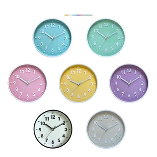 [2026สี Pantone สียอดนิยม]Periwinkle สีน้ำเงิน 8 นิ้วนาฬิกาแขวนที่เรียบง่ายบ้านห้องนั่งเล่น clock