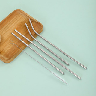 หลอดสแตนเลส  หลอดดูดน้ำ/หลอดเหล็ก/แปรงทำความสะอาดหลอด/เซ็ทหล…