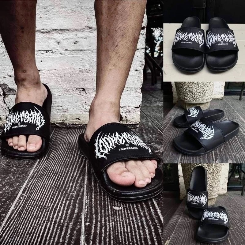 LOOKER- รองเท้าแตะ LOOKER GANG สีดำ V.1 ของแท้ 100% ใส่สบาย ใส่ได้ทั้งผู้ชายและผู้หญิง!!
