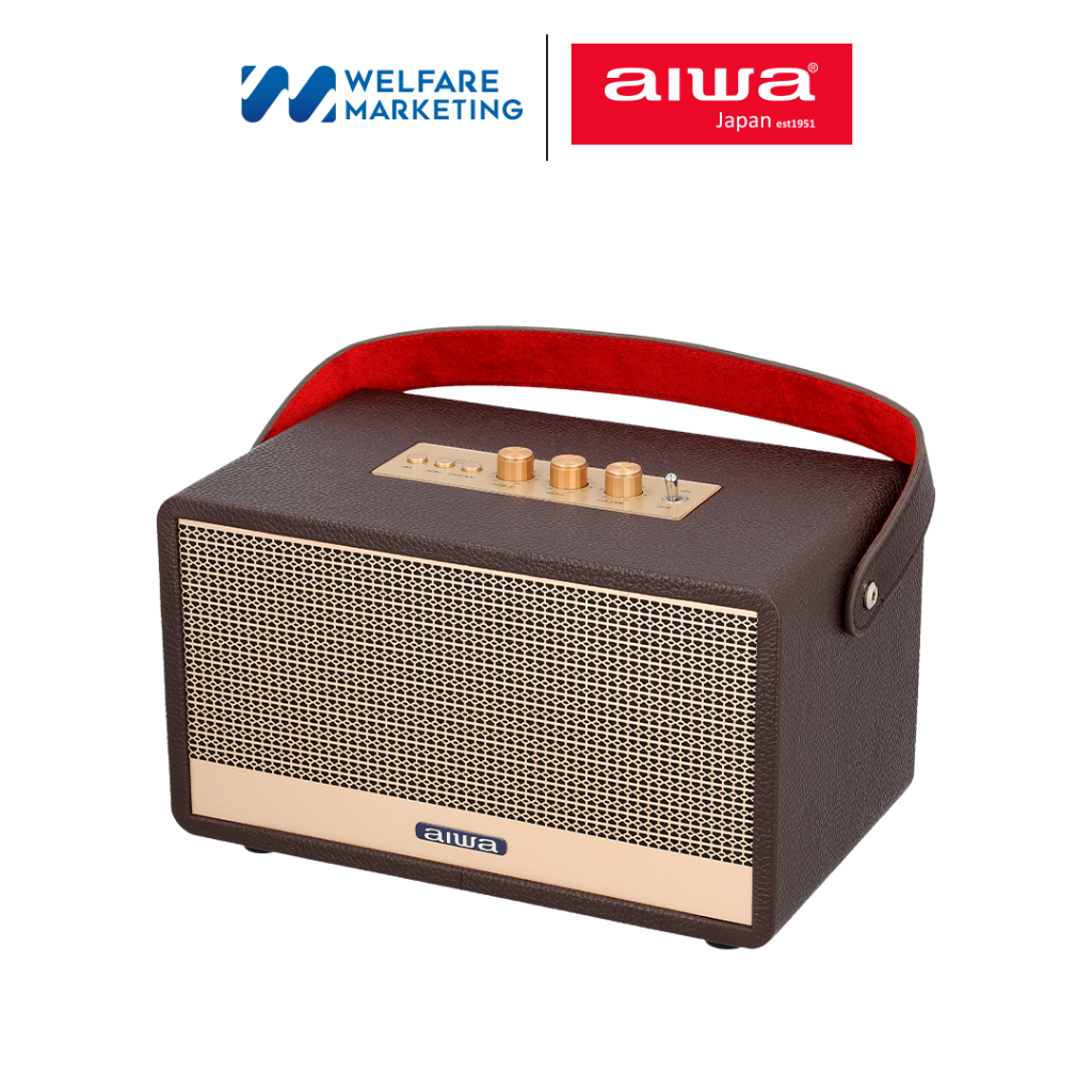 [ผ่อน 0%] AIWA Retro Heritage Bluetooth Speaker ลำโพงบลูทูธพกพา BASS++