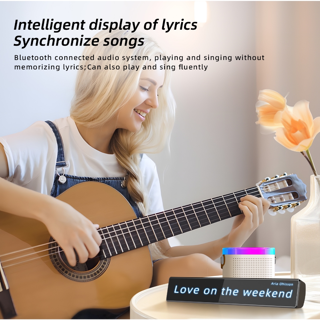 ⚡COD⚡Seamwi Smart Bluetooth แสดงเนื้อเพลง การเชื่อมต่อบลูทู ธ ใช้ได้กับอุปกรณ์อิเล็กทรอนิกส์ต่างๆ