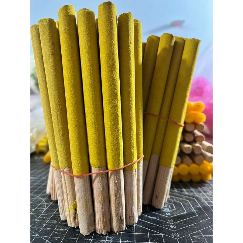 ธูปไม้ระกำ ธูประกำ ธูปวางเครื่องทองน้อย ธูปเทียนแพ ธูป 7 กว้าง 12มิล ยาว 5“ 5.5” 6"   มัด 10ดอก