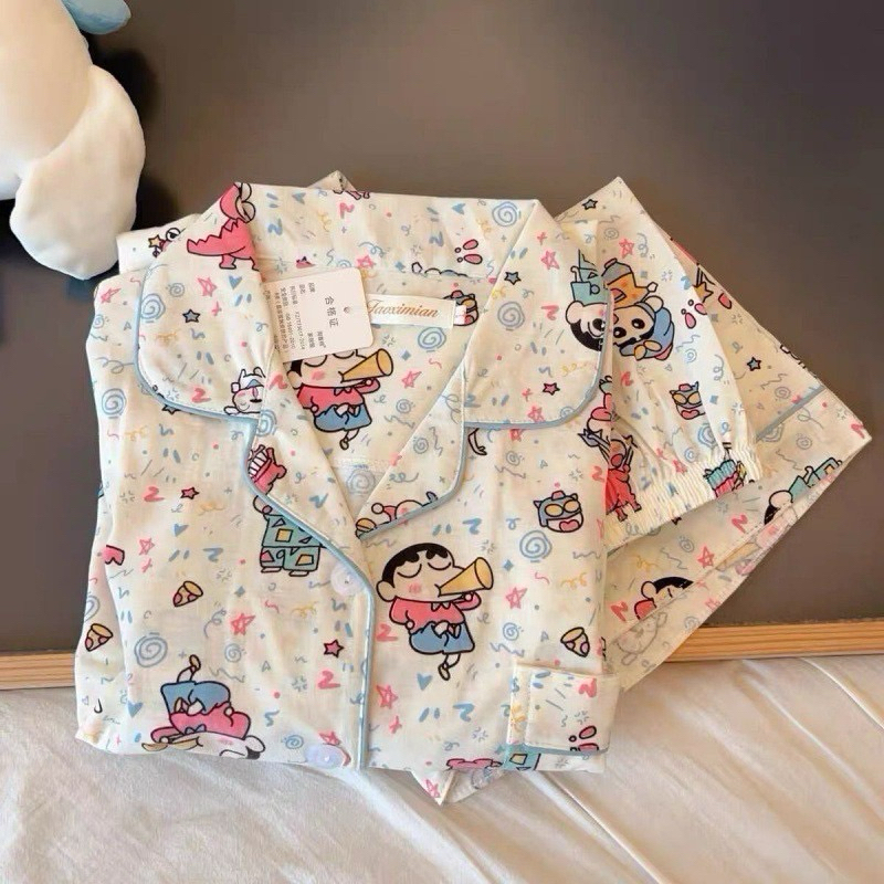 ชุดนอนเจ้าวายร้ายกะชินจัง ผ้าคอตตอนเนื้อดีนิ่มใส่สบาย น่ารักๆ - รูปที่ 2