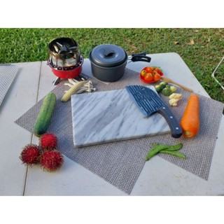 เขียงหิน (หินอ่อน) ขนาด19.5×29.5cm. ลบคม บนล่าง สินค้าพร้อมส…