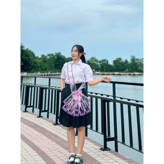 (16) >> สายสะพายใส่ธนบัตร มาลัยธนบัตร แบบสายสะพาย ถุงพิมพ์ c…