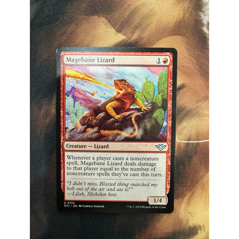 MTG Outlaws of Thunder Junction: Magebane Lizard