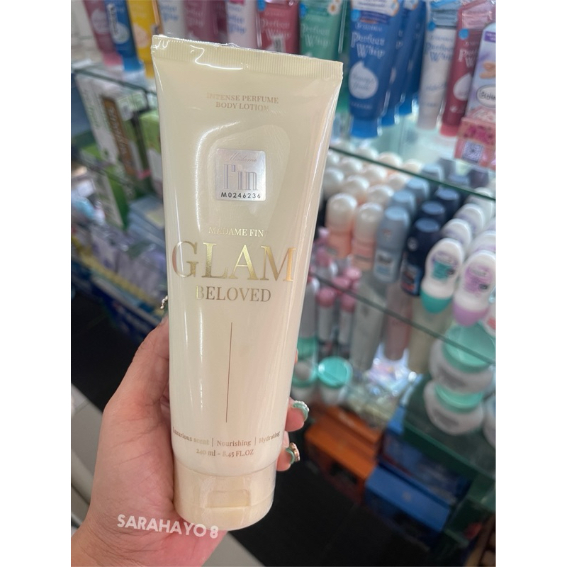 Madame Fin Glam Beloved Intense Perfume Body Lotion 240ml. โลชั่นน้ำหอม มาดามฟิน แกลม บีเลิฟวิด ของแ