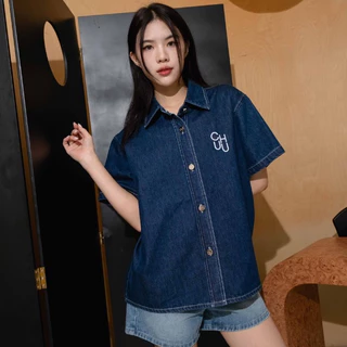 CHUUCHOP - Brooklyn denim shirt เสื้อยีนส์แขนสั้น CHUU (C8343)