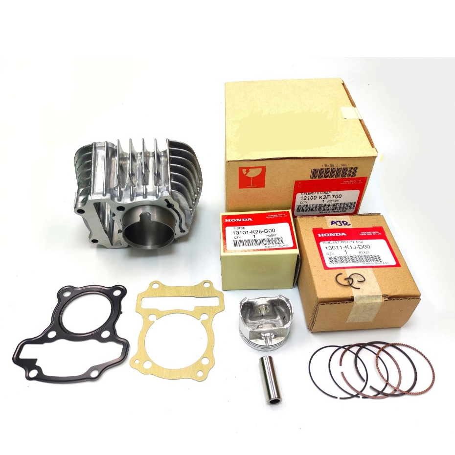 เสื้อสูบ ลูกสูบแหวนแท้ศูนย์ Honda +เสื้อสูบแท้โรงงาน wave125ใหม่ปี2023 Msx-grom ปี2021 รหัสเสื้อ K3F+