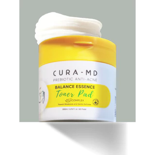 CURA-MD พรีไบโอติก แอนไท-แอคเน่ บาลานซ์เอสเซ้นส์ โทนเนอร์ แพด 65 แผ่น 200 มล. ​