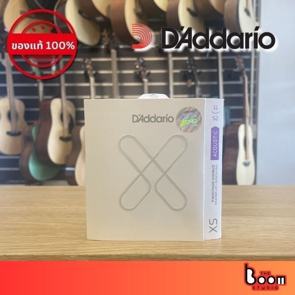 [ของแท้ 100%] สายกีตาร์โปร่งเคลือบกันสนิม D’Addario 11-52 Custom Light, XS Coated Phosphor Bronze